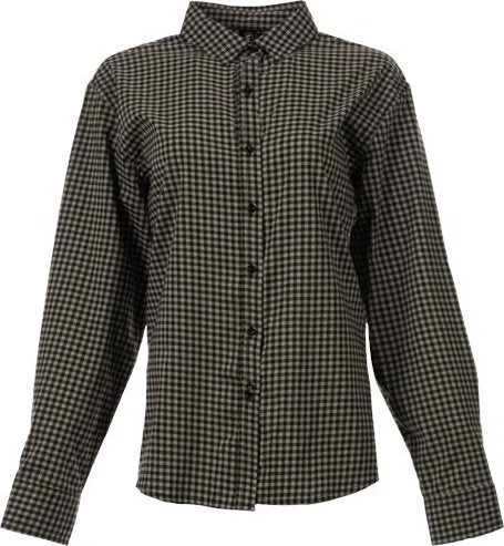 Button Down Shirts Heavy-Duty-Burnside 5291 Women's Technical Stretch Burn Shirt - Gray Black