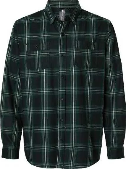 Button Down Shirts Durable-Burnside 8220 Perfect Flannel Work Shirt - Black Army