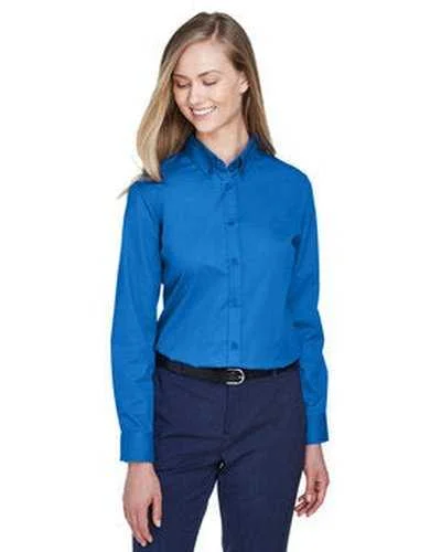 Button Down Shirts Fantasy-Core 365 78193 Ladies' Operate Long-Sleeve Twill Shirt - True Royal