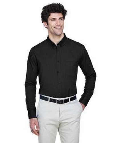 Button Down Shirts Sci-Fi-Core 365 88193T Men's Tall Operate Long-Sleeve Twill Shirt - Black