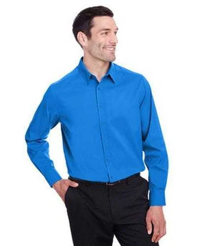 Button Down Shirts Utility-Devon & Jones DG542 Men's Crownlux Performance Stretch Shirt - French Blue