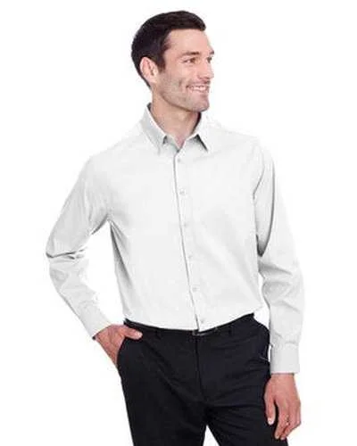 Button Down Shirts Performance Wear-Devon & Jones DG542 Men's Crownlux Performance Stretch Shirt - White