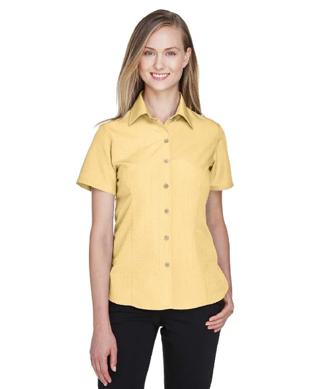 Button Down Shirts Gothic-Harriton M560W Ladies' Barbados Textured Camp Shirt - Pineapple