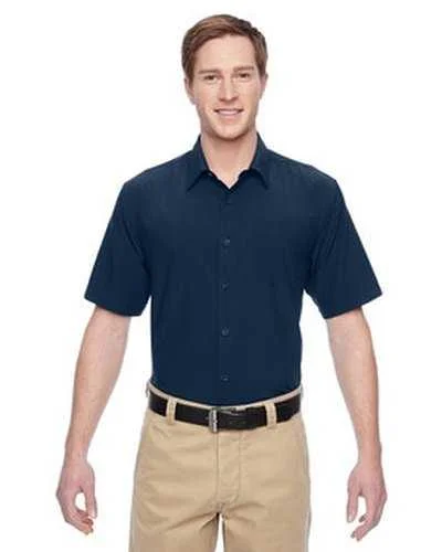 Button Down Shirts Polo Style-Harriton M610S Men's Paradise Short-Sleeve Performance Shirt - Navy