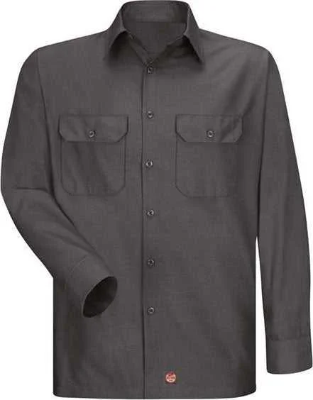 Red Kap SY50L Ripstop Long Sleeve Shirt - Long Sizes - Charcoal