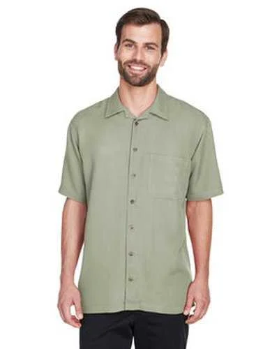 Button Down Shirts Club-Ultraclub 8980 Men's Cabana Breeze Camp Shirt - Sage