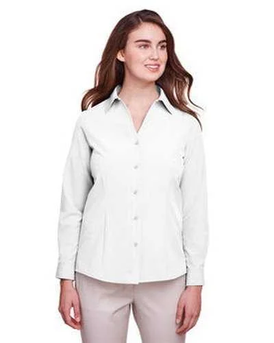 Button Down Shirts Limited Edition-Ultraclub UC500W Ladies' Bradley Performance Woven Shirt - White