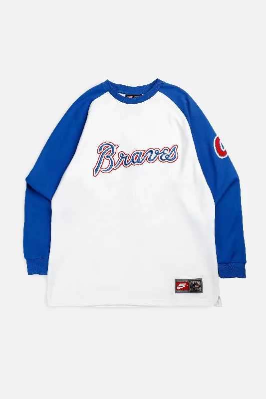 T-Shirt Boxing-Vintage Atlanta Braves MLB Long Sleeve Tee - M