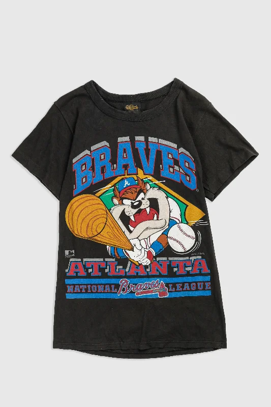 T-Shirt New Year-Vintage Atlanta Braves MLB Tee - Women's XS