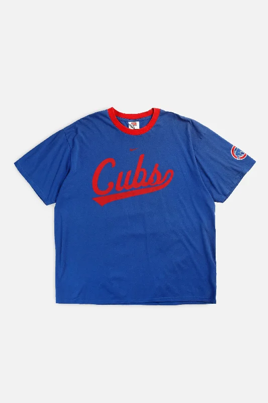 T-Shirt Short Sleeve-Vintage Chicago Cubs MLB Tee - XL