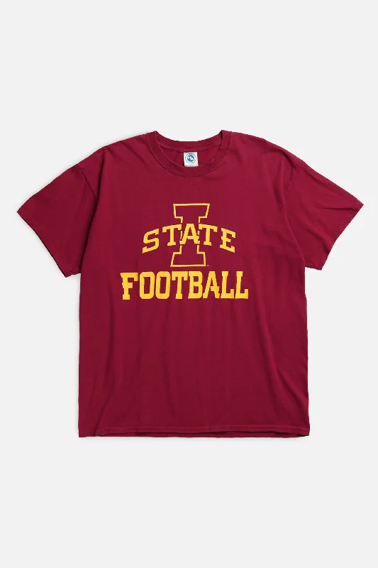 T-Shirt Minimalist-Vintage Iowa State Football Tee - L