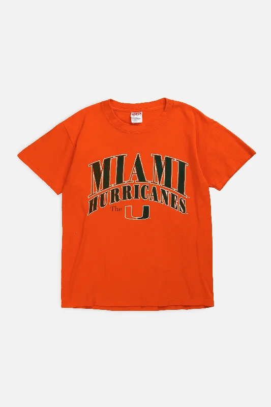 T-Shirt Country Flag-Vintage Miami Hurricanes Tee - Women's XS