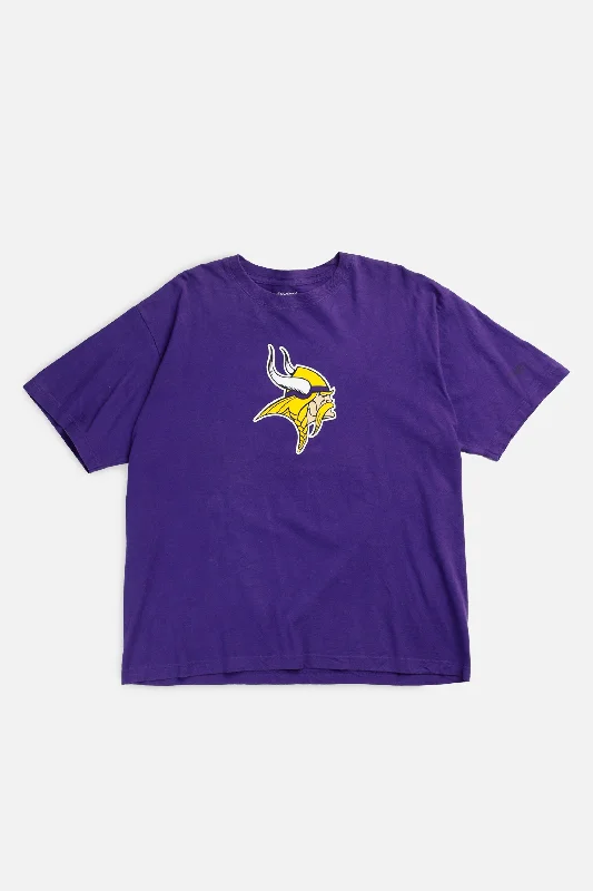 T-Shirt Embroidered-Vintage Minnesota Vikings NFL Tee - L