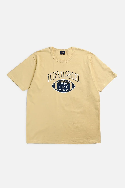 T-Shirt Classic-Vintage Notre Dame Fighting Irish Football Tee - L