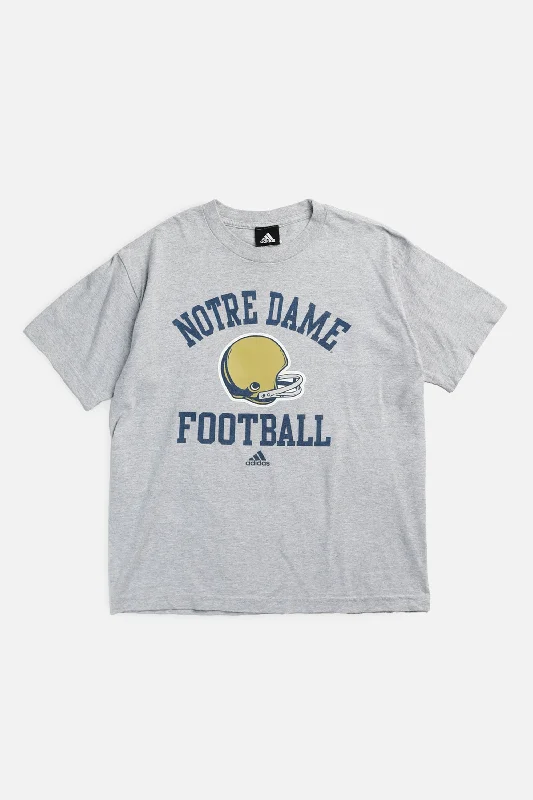 T-Shirt Logo-Vintage Notre Dame Football Tee - Women's S