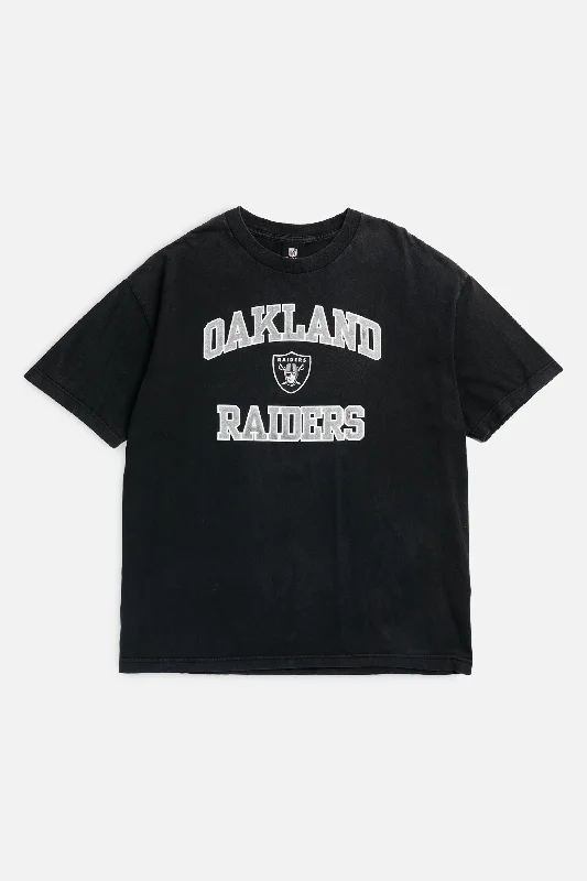 T-Shirt Women-Vintage Oakland Raiders NFL Tee - XL